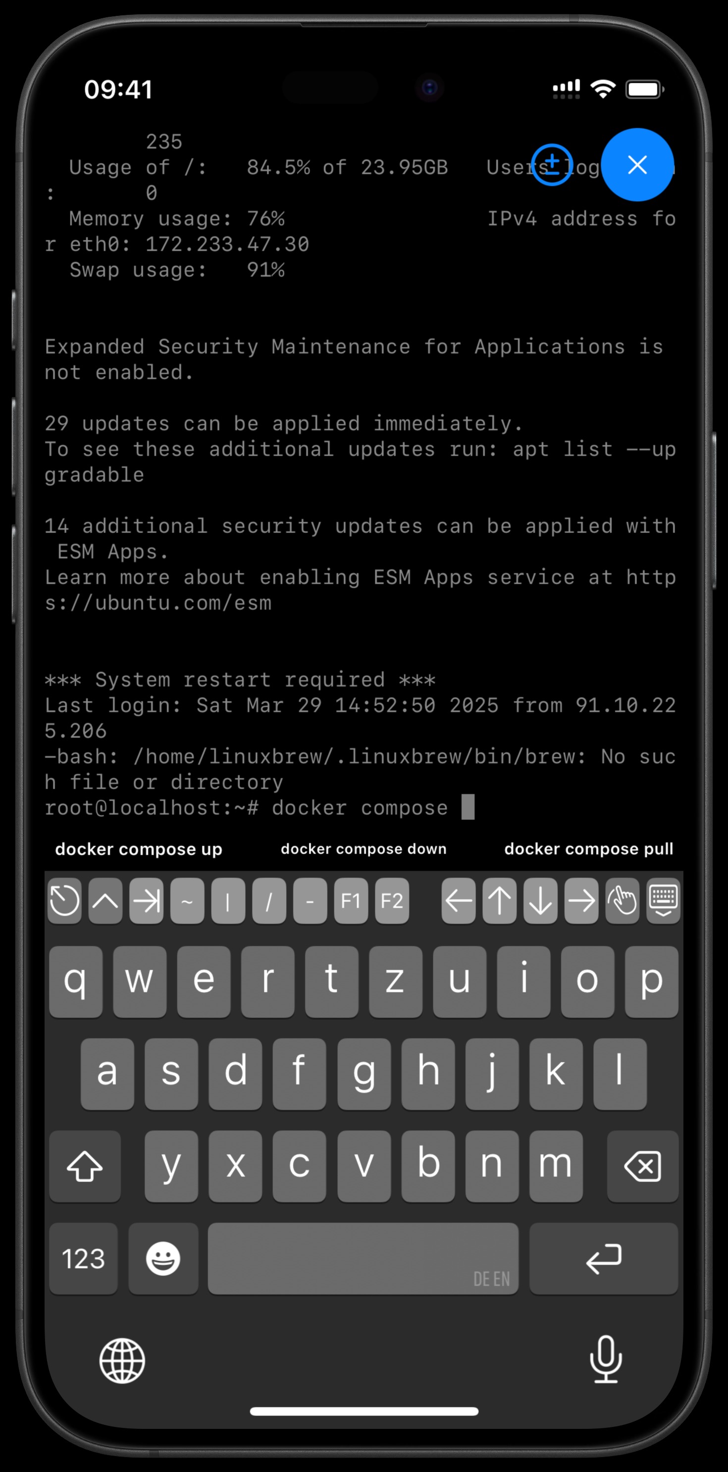 Terminal suggestions